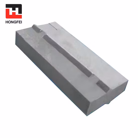 Schlagstangeneinsatz aus hochmanganhaltigem Stahl, Keramikpartikel, passend für Prallbrecher-Verschleißteile der Np-Serie