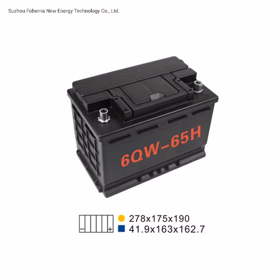 12V 6qw-65h Auto-Start-Stopp-Batterie Standby-Blei-Säure-Batterie, versiegelte AGM-Autobatterie